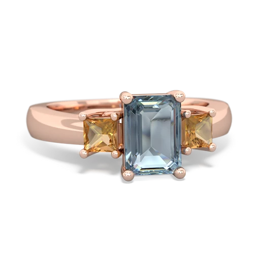 aquamarine-citrine timeless ring