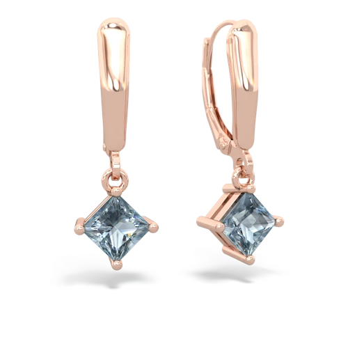 aquamarine lever-back earrings