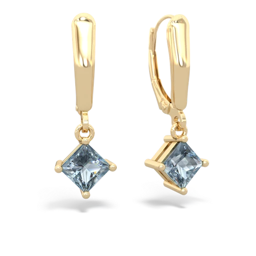 aquamarine lever-back earrings