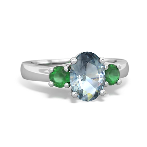 aquamarine-emerald timeless ring