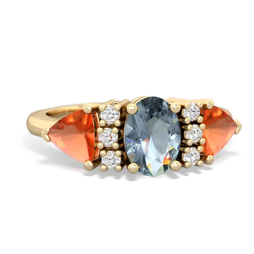 aquamarine-fire opal timeless ring