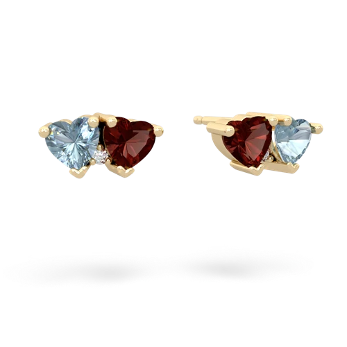 aquamarine-garnet  earrings
