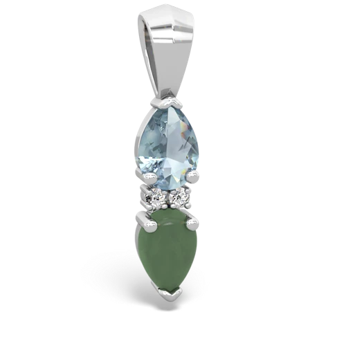 aquamarine-jade bowtie pendant
