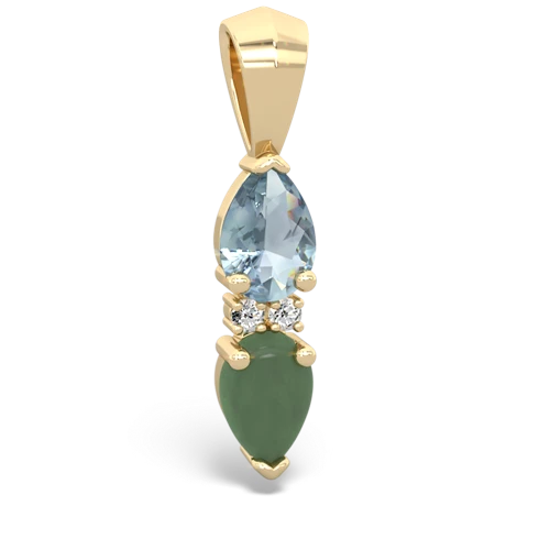 aquamarine-jade bowtie pendant