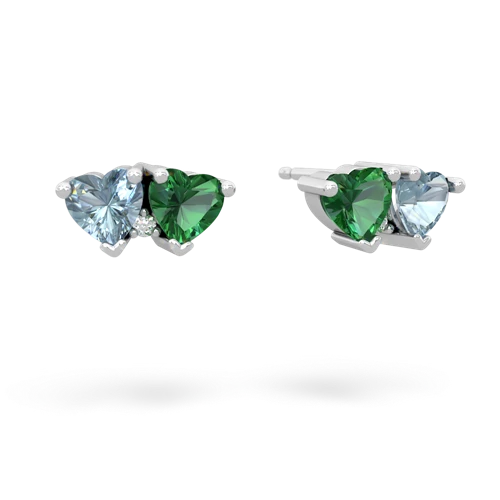 aquamarine-lab emerald  earrings
