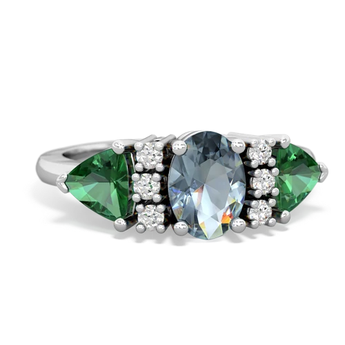 aquamarine-lab emerald timeless ring