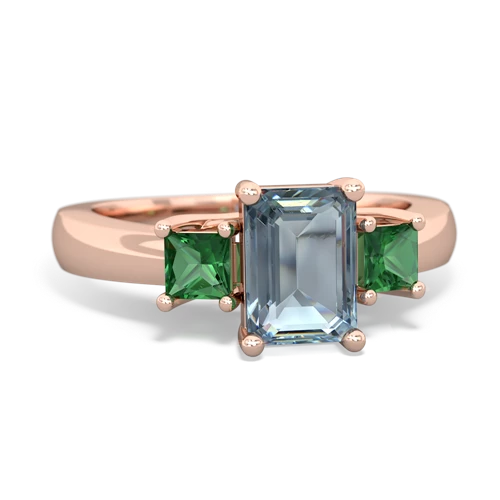 aquamarine-lab emerald timeless ring