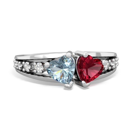 aquamarine-lab ruby modern ring