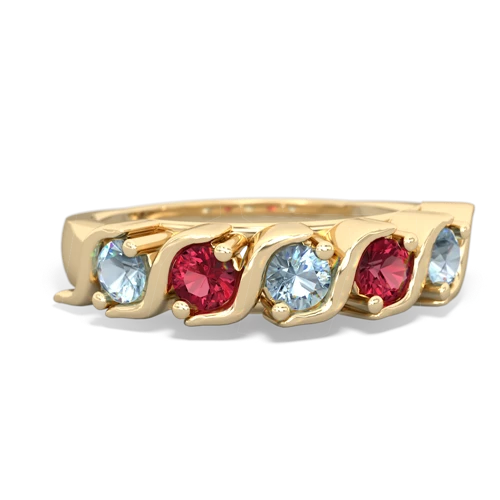 aquamarine-lab ruby timeless ring