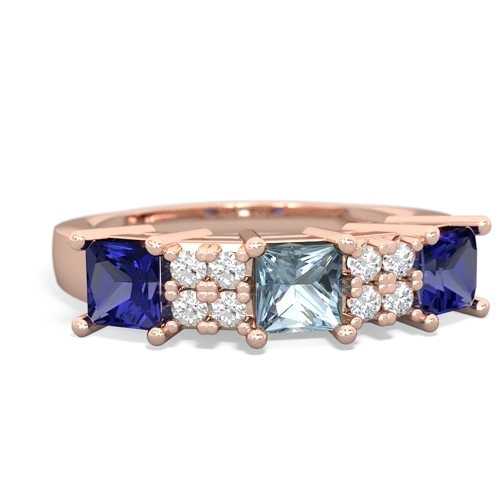 aquamarine-lab sapphire timeless ring