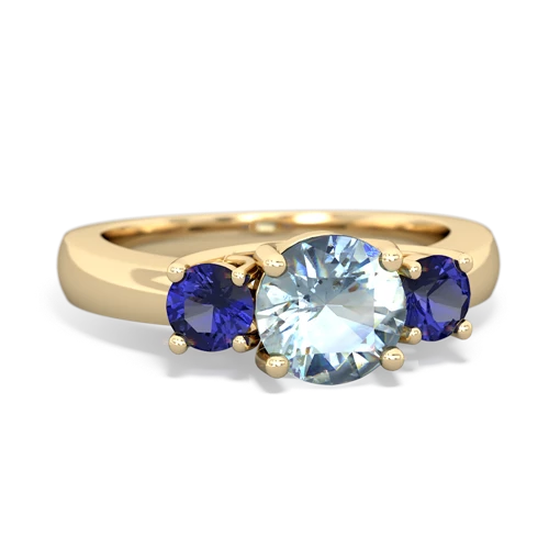 aquamarine-lab sapphire timeless ring