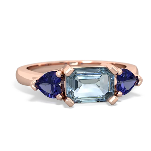 aquamarine-lab sapphire timeless ring