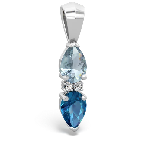 aquamarine-london topaz bowtie pendant