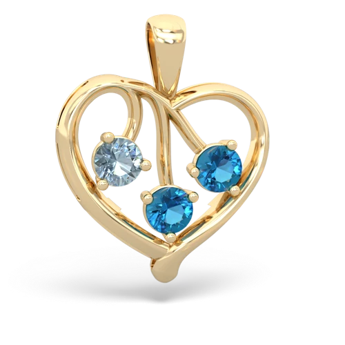 aquamarine-london topaz love heart pendant