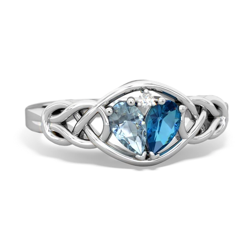 aquamarine-london topaz celtic knot ring