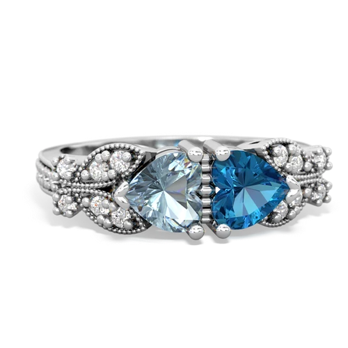 aquamarine-london topaz keepsake butterfly ring