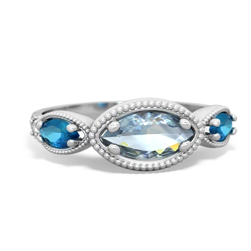 aquamarine-london topaz milgrain marquise ring