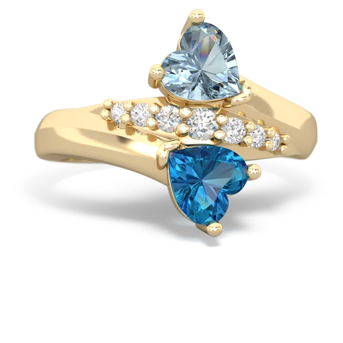 aquamarine-london topaz modern ring