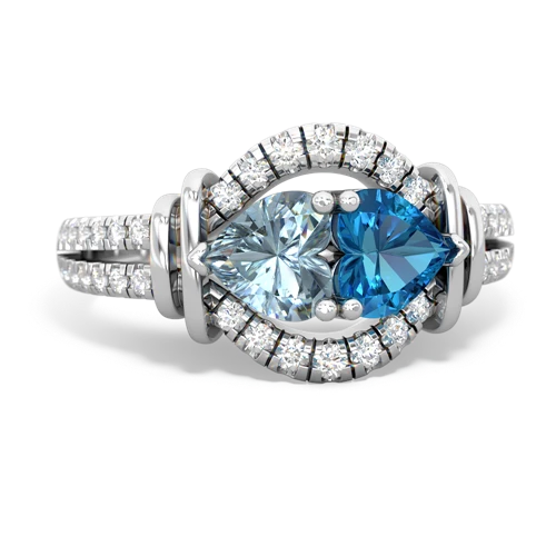 aquamarine-london topaz pave keepsake ring