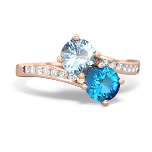 aquamarine-london topaz two stone channel ring