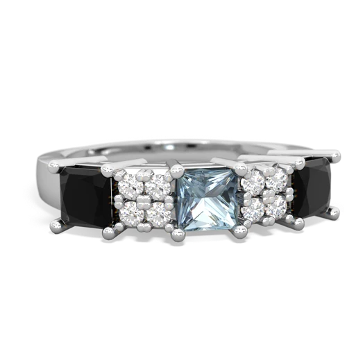 aquamarine-onyx timeless ring