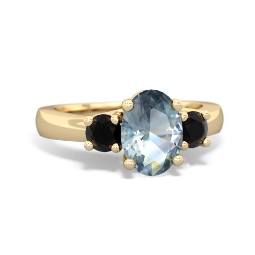 aquamarine-onyx timeless ring