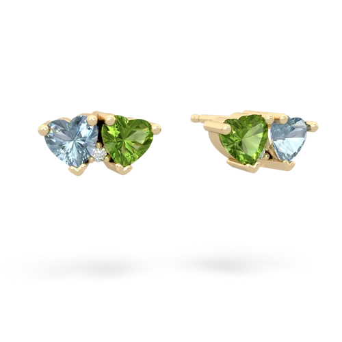 aquamarine-peridot  earrings