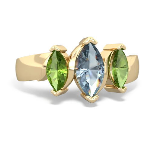 aquamarine-peridot keepsake ring