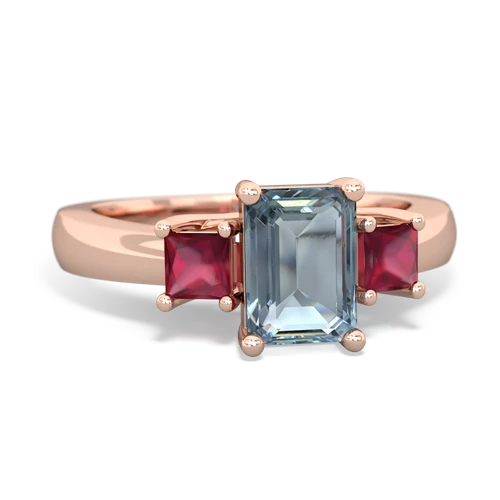 aquamarine-ruby timeless ring