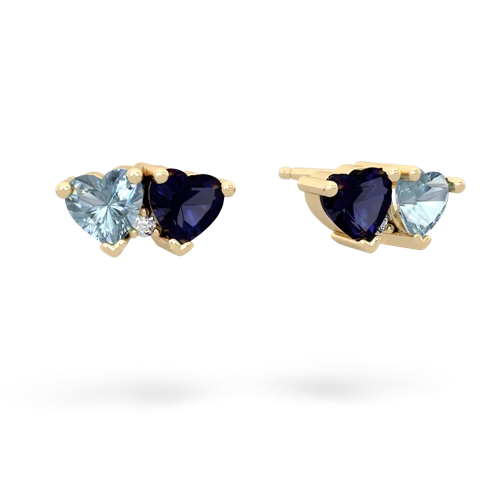 aquamarine-sapphire  earrings