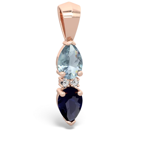 aquamarine-sapphire bowtie pendant