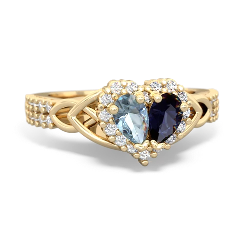 aquamarine-sapphire keepsake engagement ring