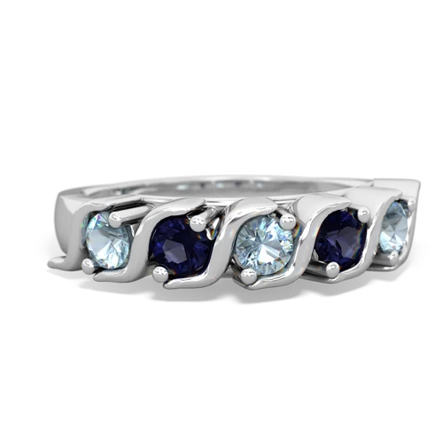 aquamarine-sapphire timeless ring