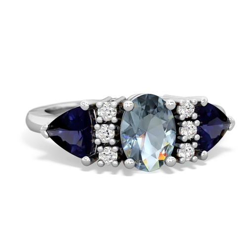 aquamarine-sapphire timeless ring