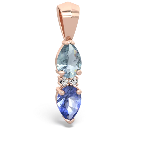 aquamarine-tanzanite bowtie pendant