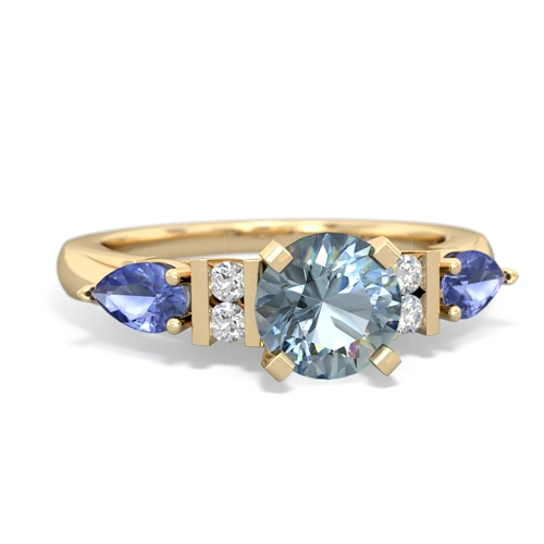 aquamarine-tanzanite engagement ring