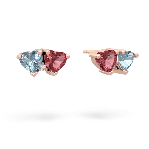 aquamarine-tourmaline  earrings
