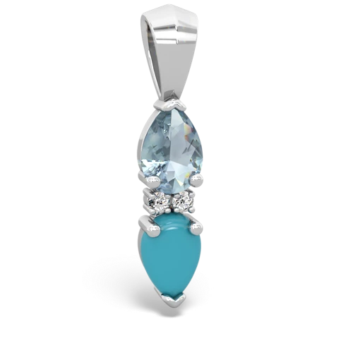 aquamarine-turquoise bowtie pendant