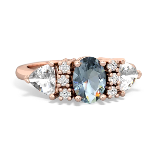 aquamarine-white topaz timeless ring