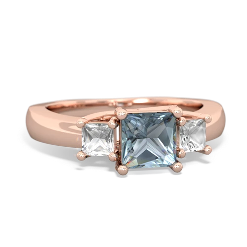 aquamarine-white topaz timeless ring