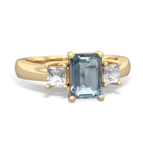 aquamarine-white topaz timeless ring