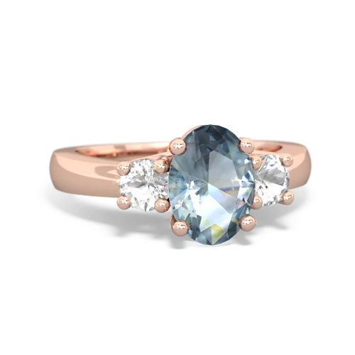 aquamarine-white topaz timeless ring