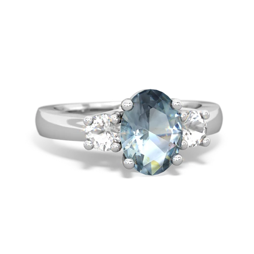 aquamarine-white topaz timeless ring