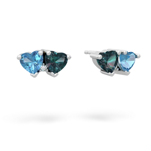 blue topaz-alexandrite  earrings