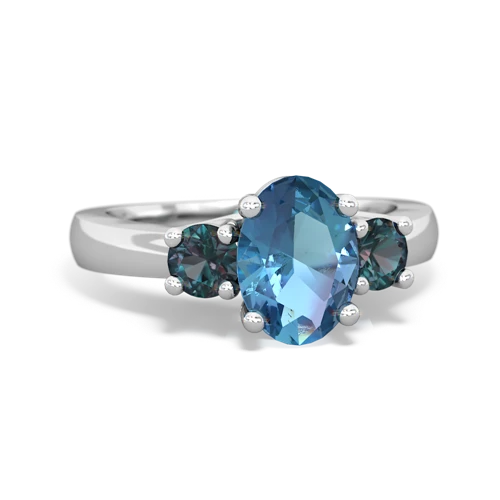 blue topaz-alexandrite timeless ring