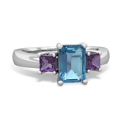 blue topaz-amethyst timeless ring