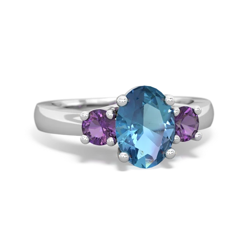 blue topaz-amethyst timeless ring