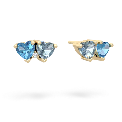 blue topaz-aquamarine  earrings