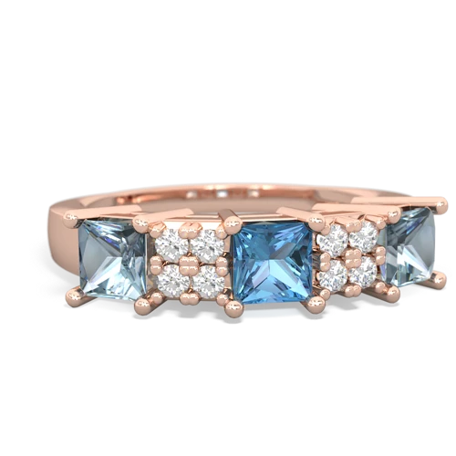 blue topaz-aquamarine timeless ring