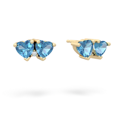 blue topaz-blue topaz  earrings